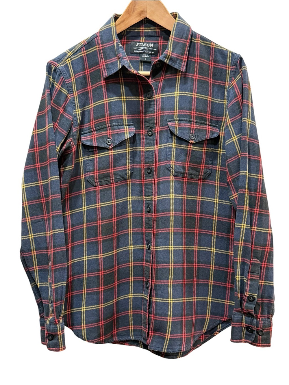 Filson Women’s Small Flannel Shirt  Outdoor Lumberjack Cabin Style 100% Cotton